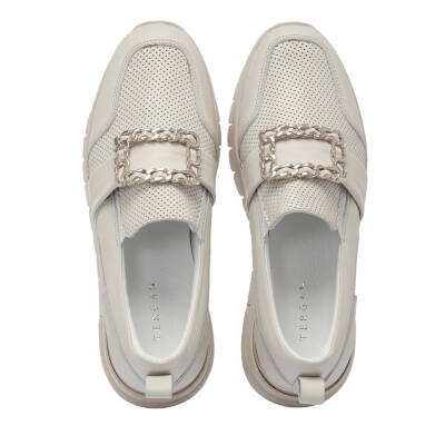  Bej Deri Kadın Sneaker - K24I1AY67316-A25 - 5