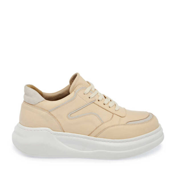 Bej Deri Kadın Sneaker - K24I1AY67336-A25 - 3