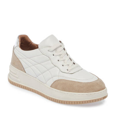  Bej Deri Kadın Sneaker - K24I1AY67346-Q2F - 1
