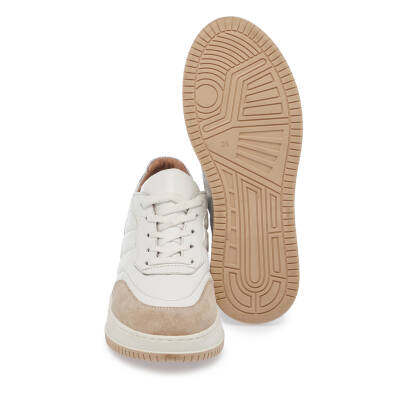  Bej Deri Kadın Sneaker - K24I1AY67346-Q2F - 4
