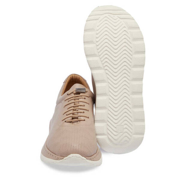 Bej Hakiki Deri Kadın Sneaker - K24I1AY67360-A59 - 4