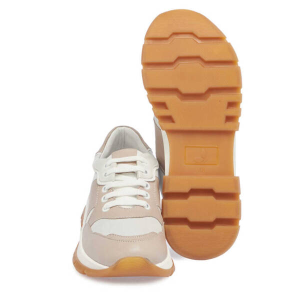 Bej Deri Kadın Sneaker - K24I1AY67494-A25 - 4