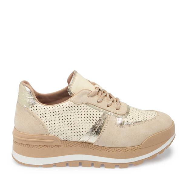 Bej Deri Kadın Sneaker - K24S1AY67521-A25 - 3