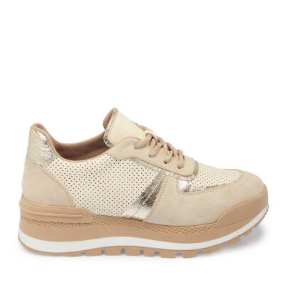 Bej Deri Kadın Sneaker - K24S1AY67521-A25 - 3
