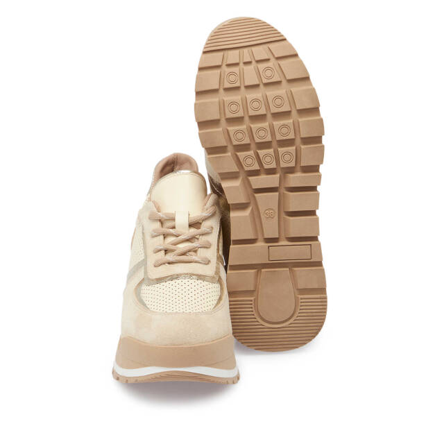 Bej Deri Kadın Sneaker - K24S1AY67521-A25 - 4