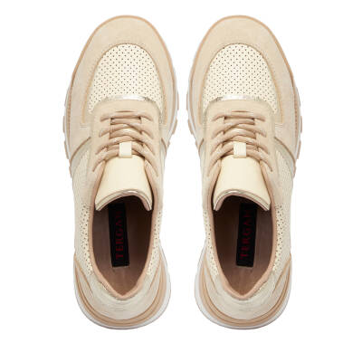 Bej Deri Kadın Sneaker - K24S1AY67521-A25 - 5