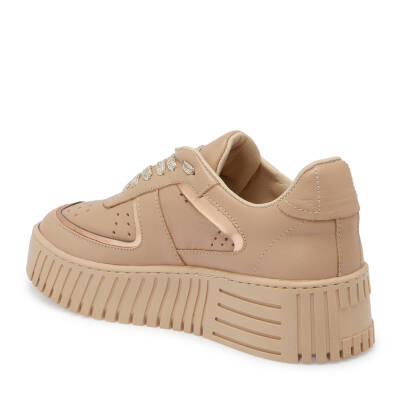 Bej Deri Kadın Sneaker - K24S1AY67535-B22 - 2