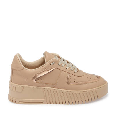 Bej Deri Kadın Sneaker - K24S1AY67535-B22 - 3