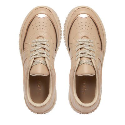 Bej Deri Kadın Sneaker - K24S1AY67535-B22 - 5