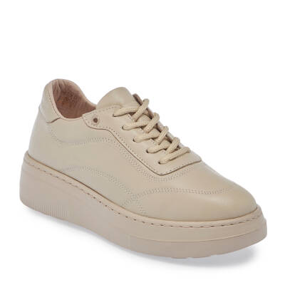 Bej Deri Kadın Sneaker - K24S1AY67554-A25 - 1