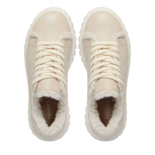 Bej Deri Kadın Sneaker - K24S1AY67596-B19 - 5