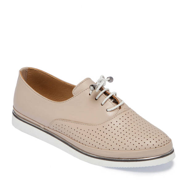 Bej Hakiki Deri Kadın Sneaker - K25I1AY67770-Q5Q - 2