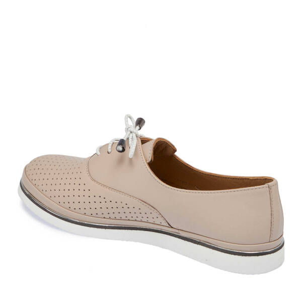 Bej Hakiki Deri Kadın Sneaker - K25I1AY67770-Q5Q - 3