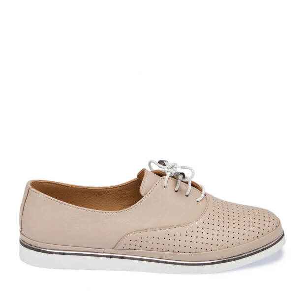 Bej Hakiki Deri Kadın Sneaker - K25I1AY67770-Q5Q 