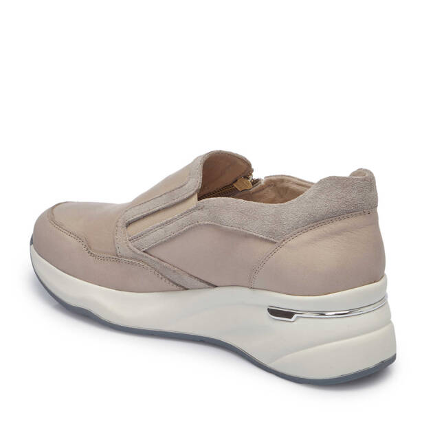 Bej Hakiki Deri Kadın Sneaker - K25I1AY67942-Q5Q - 3