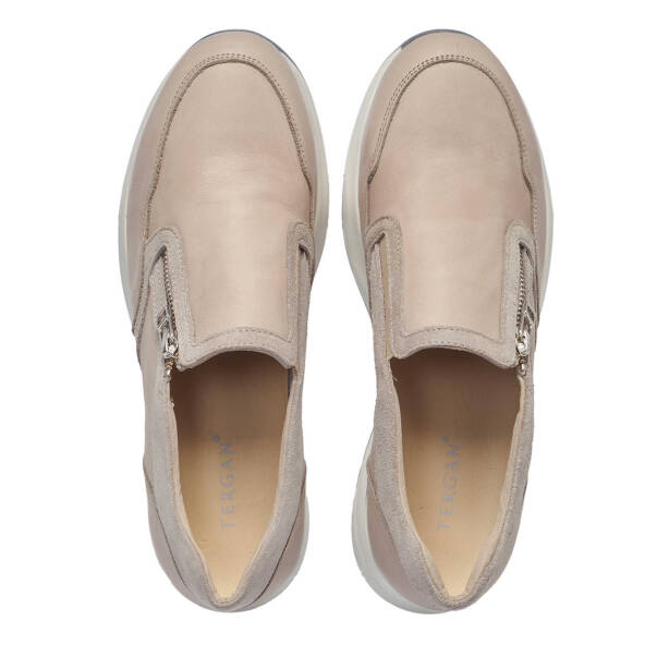 Bej Hakiki Deri Kadın Sneaker - K25I1AY67942-Q5Q - 5