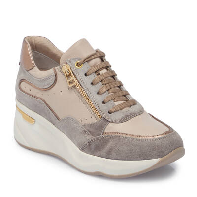 Bej Deri Kadın Sneaker - K25I1AY67943-Q5Q - 1