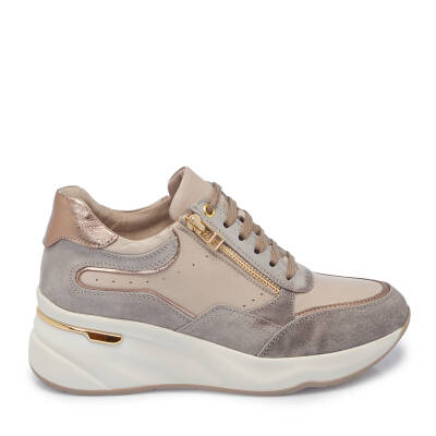 Bej Deri Kadın Sneaker - K25I1AY67943-Q5Q - 3