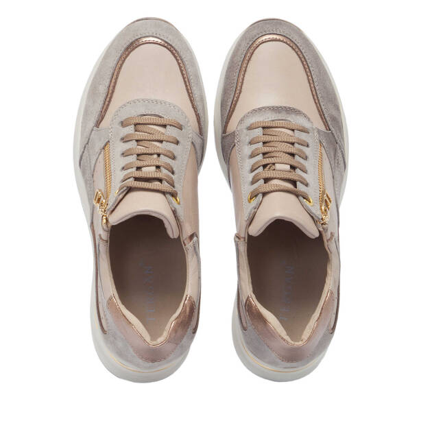 Bej Hakiki Deri Kadın Sneaker - K25I1AY67943-Q5Q - 5