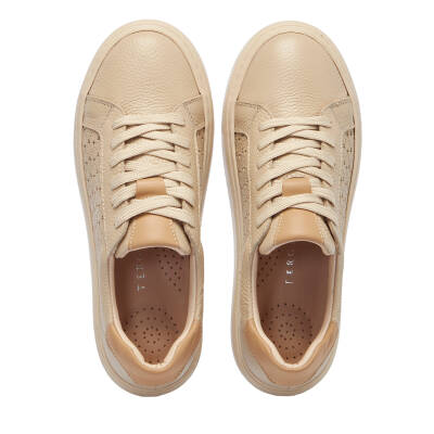 Bej Deri Kadın Sneaker - K25I1AY67949-B19 - 5