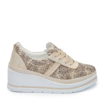 Bej Deri Kadın Sneaker - K25I1AY67950-U6W - 3