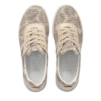 Bej Deri Kadın Sneaker - K25I1AY67950-U6W - 5