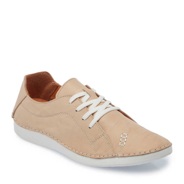 Bej Hakiki Deri Kadın Sneaker - K25I1AY68013-A25 - 2