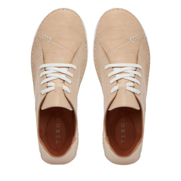 Bej Hakiki Deri Kadın Sneaker - K25I1AY68013-A25 - 5