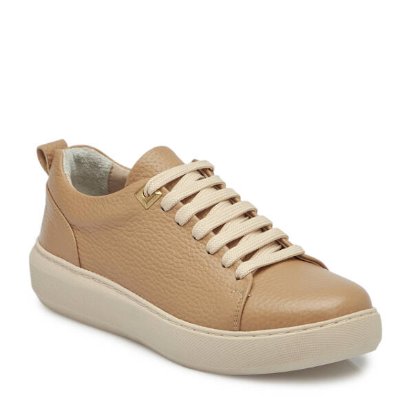 Bej Hakiki Deri Kadın Sneaker - K25S1AY68140-T8Z - 2