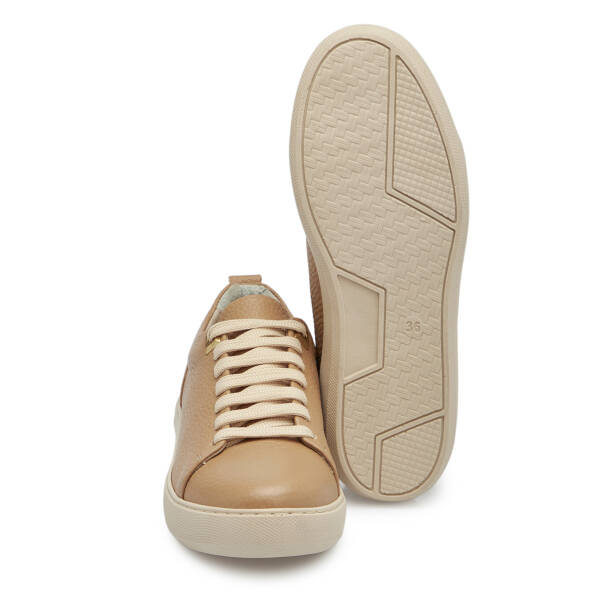 Bej Hakiki Deri Kadın Sneaker - K25S1AY68140-T8Z - 4