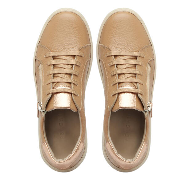 Bej Hakiki Deri Kadın Sneaker - K25S1AY68141-T8Z - 5