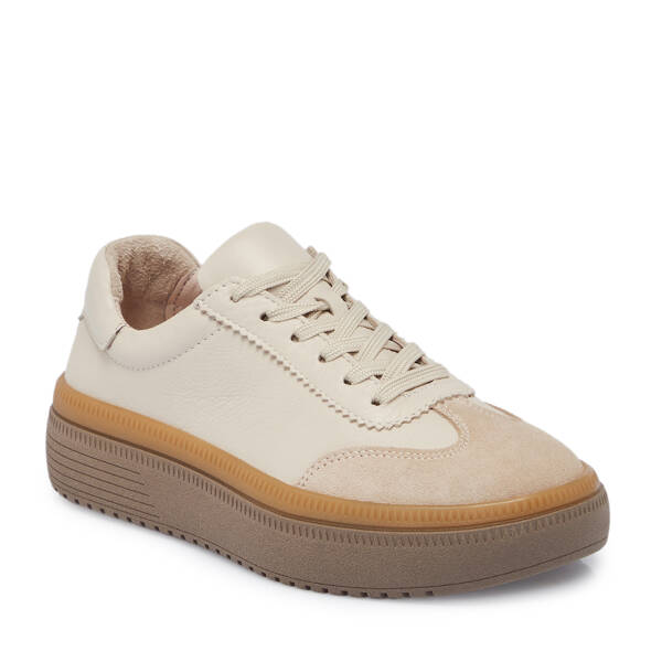 Bej Deri Kadın Sneaker - K25S1AY68168-A25 - 1