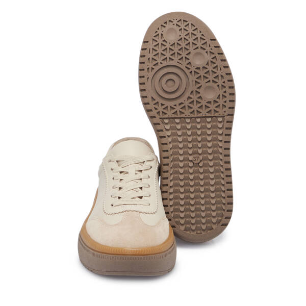 Bej Deri Kadın Sneaker - K25S1AY68168-A25 - 4