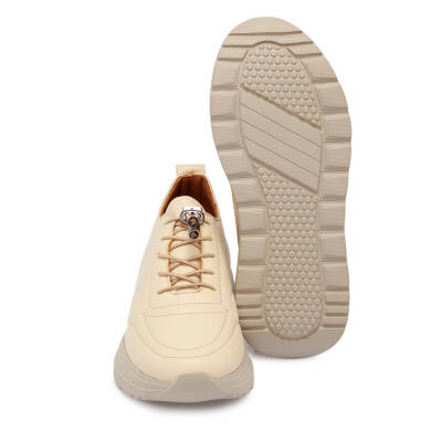 Bej Deri Kadın Sneaker - K25S1AY68169-A25 - 4