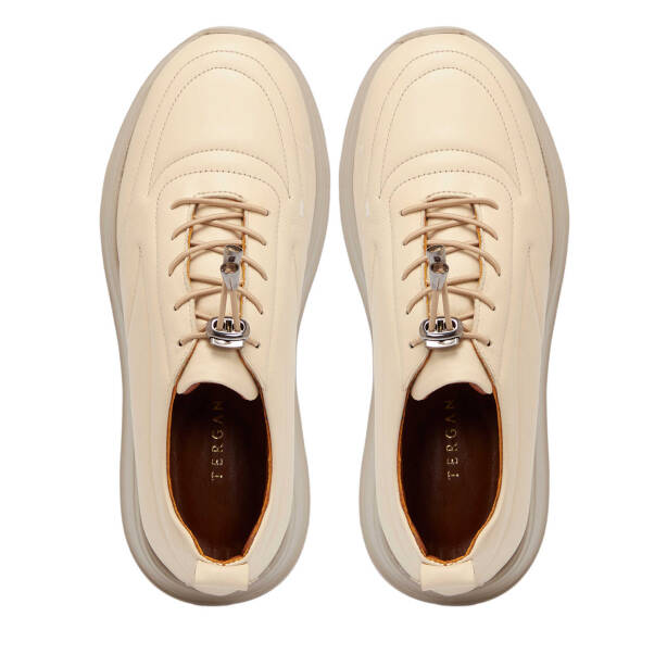 Bej Deri Kadın Sneaker - K25S1AY68169-A25 - 5