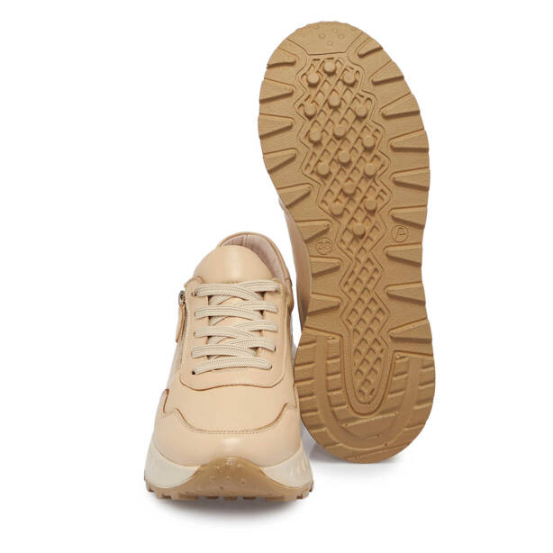 Bej Deri Kadın Sneaker - K25S1AY68230-A25 - 4