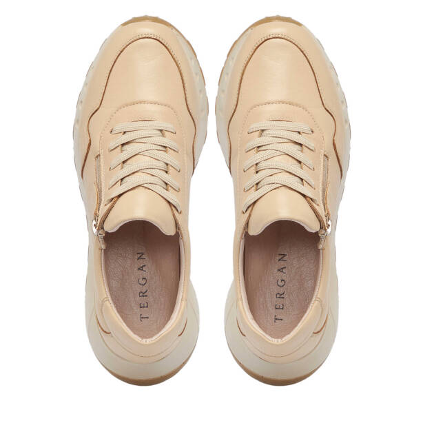 Bej Deri Kadın Sneaker - K25S1AY68230-A25 - 5