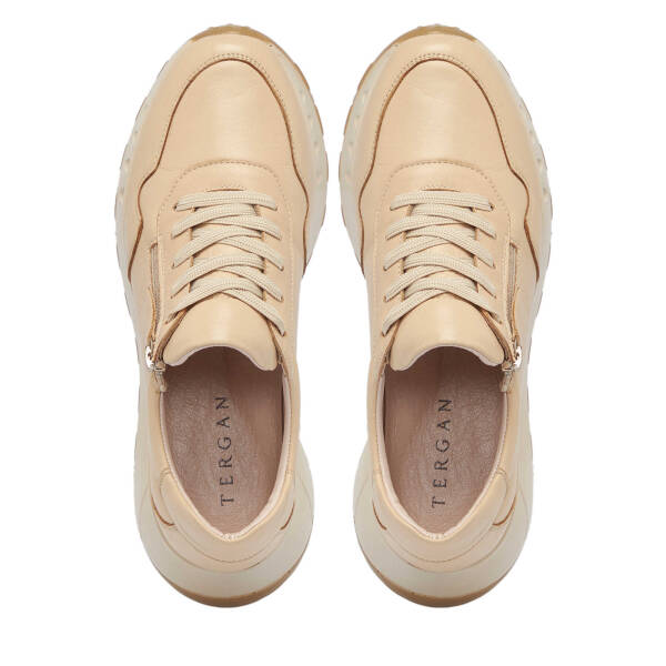 Bej Deri Kadın Sneaker - K25S1AY68230-A25 - 5