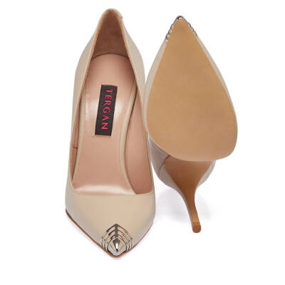 Bej Deri Kadın Stiletto - K24I1AY67390-A25 - 4