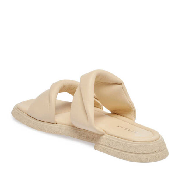 Bej Deri Kadın Terlik - K24Y1TR67130-T5L - 2