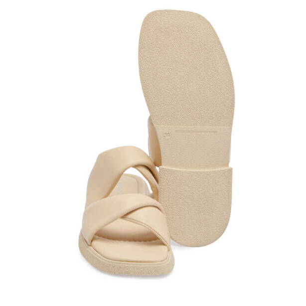 Bej Deri Kadın Terlik - K24Y1TR67130-T5L - 4