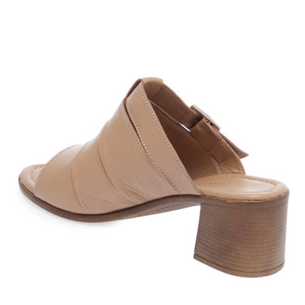 Bej Hakiki Deri Kadın Terlik - K24Y1TR67231-A25 - 3