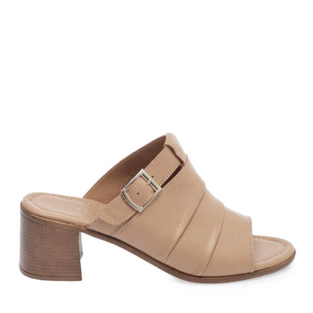 Bej Hakiki Deri Kadın Terlik - K24Y1TR67231-A25 - 1