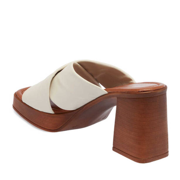 Bej Hakiki Deri Kadın Terlik - K24Y1TR67238-A25 - 3