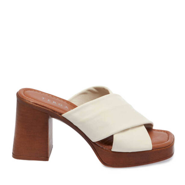 Bej Hakiki Deri Kadın Terlik - K24Y1TR67238-A25 