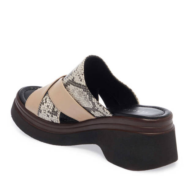 Bej Hakiki Deri Kadın Terlik - K24Y1TR67283-A25 - 3