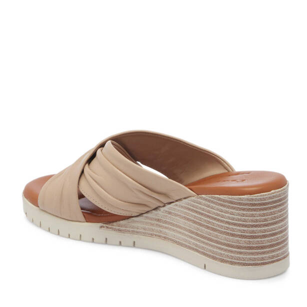 Bej Hakiki Deri Kadın Terlik - K25Y1TR67775-A25 - 3