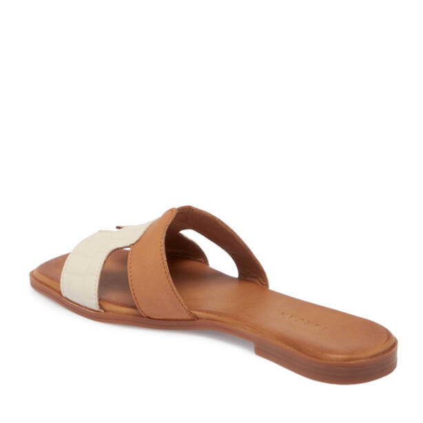 Bej Hakiki Deri Kadın Terlik - K25Y1TR67887-S5Y - 2