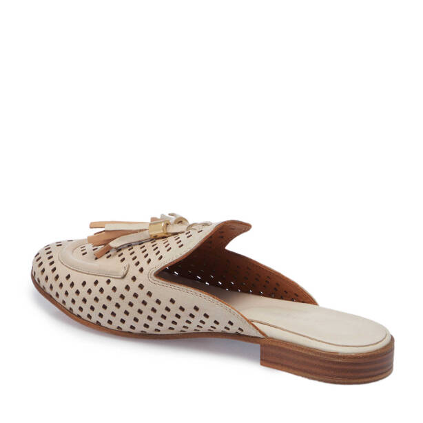 Bej Hakiki Deri Kadın Terlik - K25Y1TR67888-S5Y - 3
