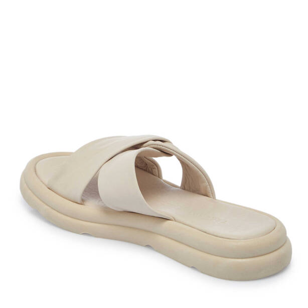 Bej Hakiki Deri Kadın Terlik - K25Y1TR67893-S5Y - 3